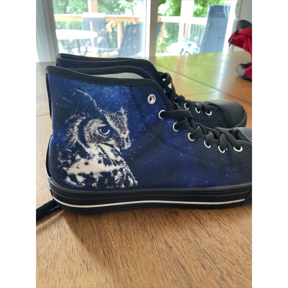 Hi-top Owl Graphic Custom Shoes Men’s 7.5 Women’s 10 EU 41 Excellent Condition